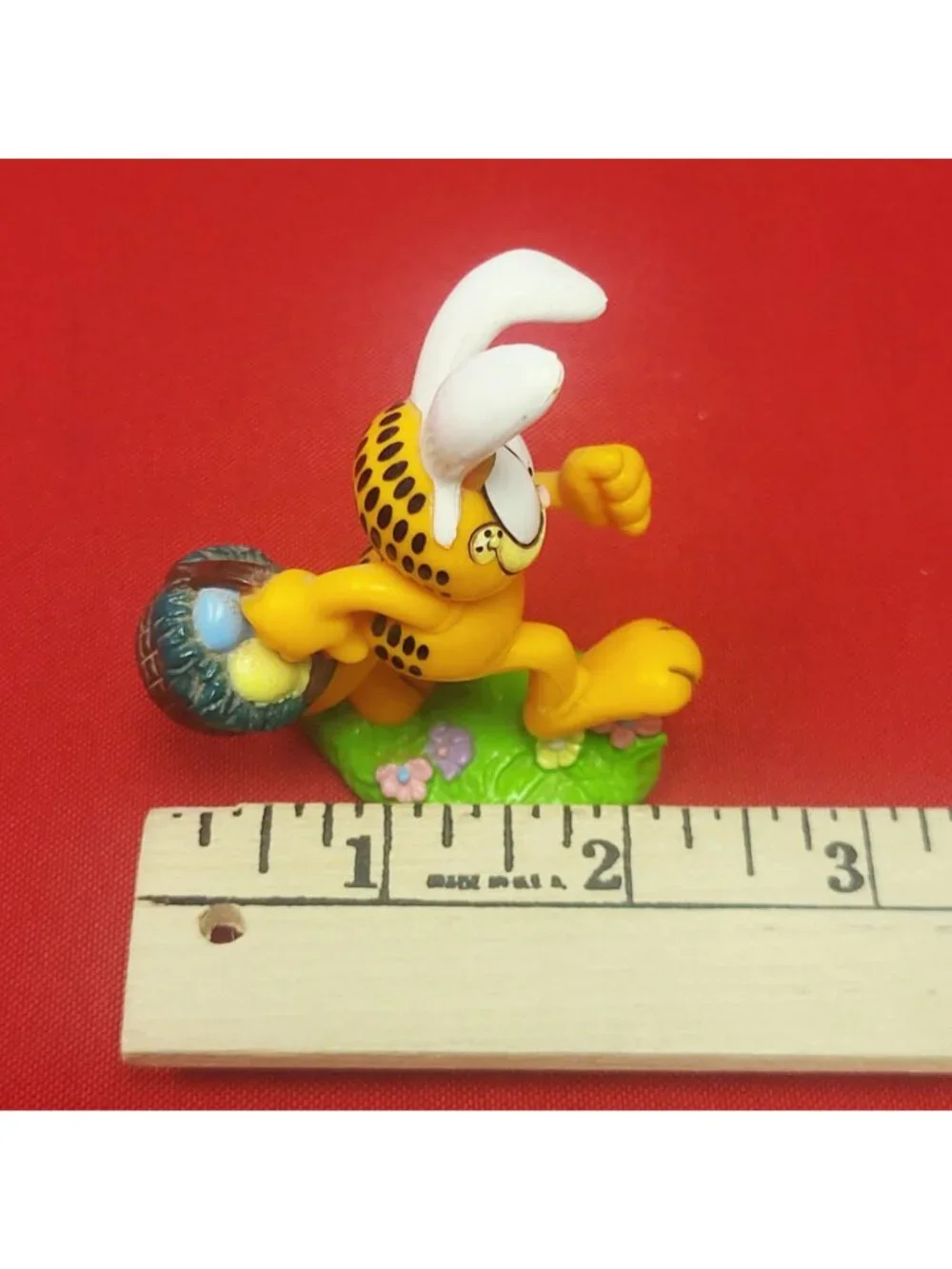 Vintage Paws Garfield Easter Bunny PVC Figurine Bunny Ears Easter Eggs